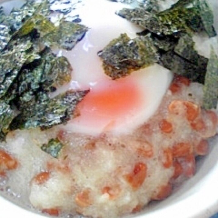 納豆の食べ方-おろし温玉添え♪